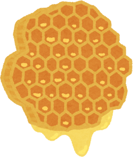 Illustration of Honeycomb with Honey